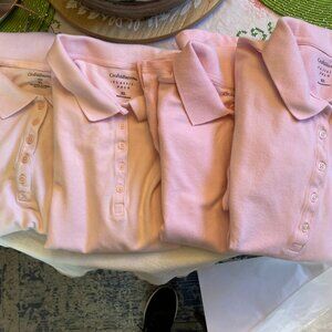 Lot 4 Croft & Barrow Polo Shirts - Pink